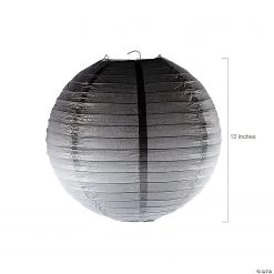 Ombre Hanging Paper Lanterns - 3 Pc. -Carnival Sales Store 12 black ombre hanging paper lanterns 3 pc 13902921 a01