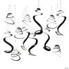 Solid Color Hanging Swirl Decorations - 12 Pc.