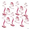 Solid Color Hanging Swirl Decorations - 12 Pc.