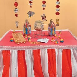 30" Big Top Hanging Paper Swirl Decorations - 12 Pc. -Carnival Sales Store 30 big top hanging paper swirl decorations 12 pc 3 2331 a02