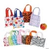 6" x 6" Mini Nonwoven Patterned Mega Tote Bag Assortment - 12 Pc.