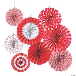 Hanging Paper Fan Assortment - 8 Pc.
