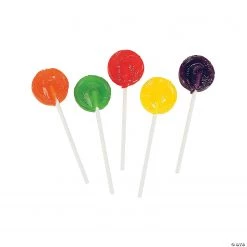 Assorted Fruit Flavors Candy Lollipops - 144 Pc.