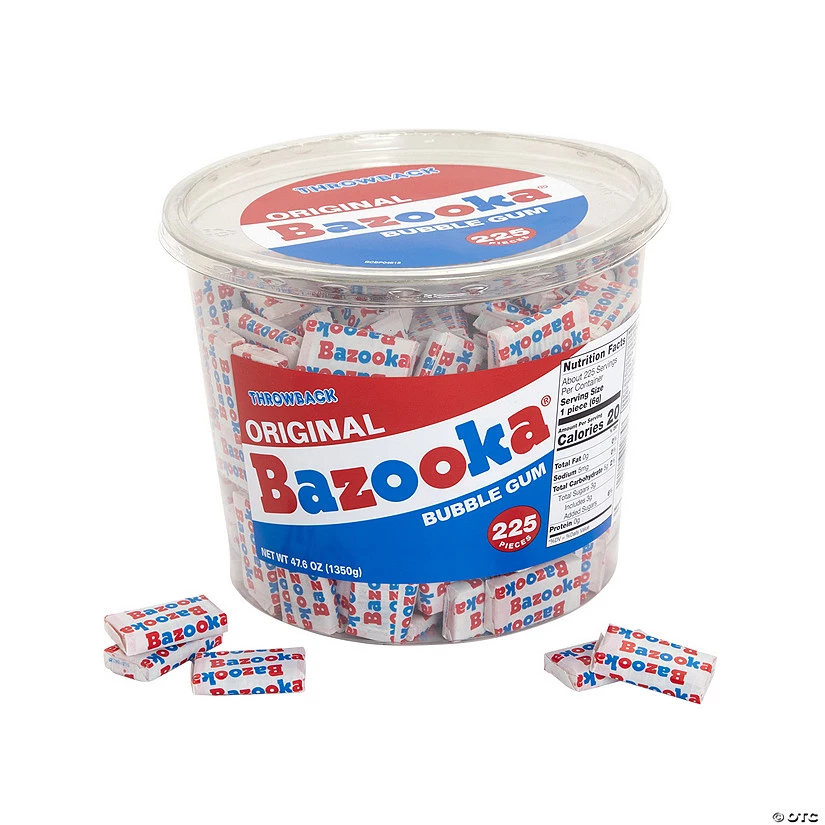 Bazooka® Bubble Gum Tub - 225 Pc. 1 Bazooka® Bubble Gum Tub - 225 Pc.
