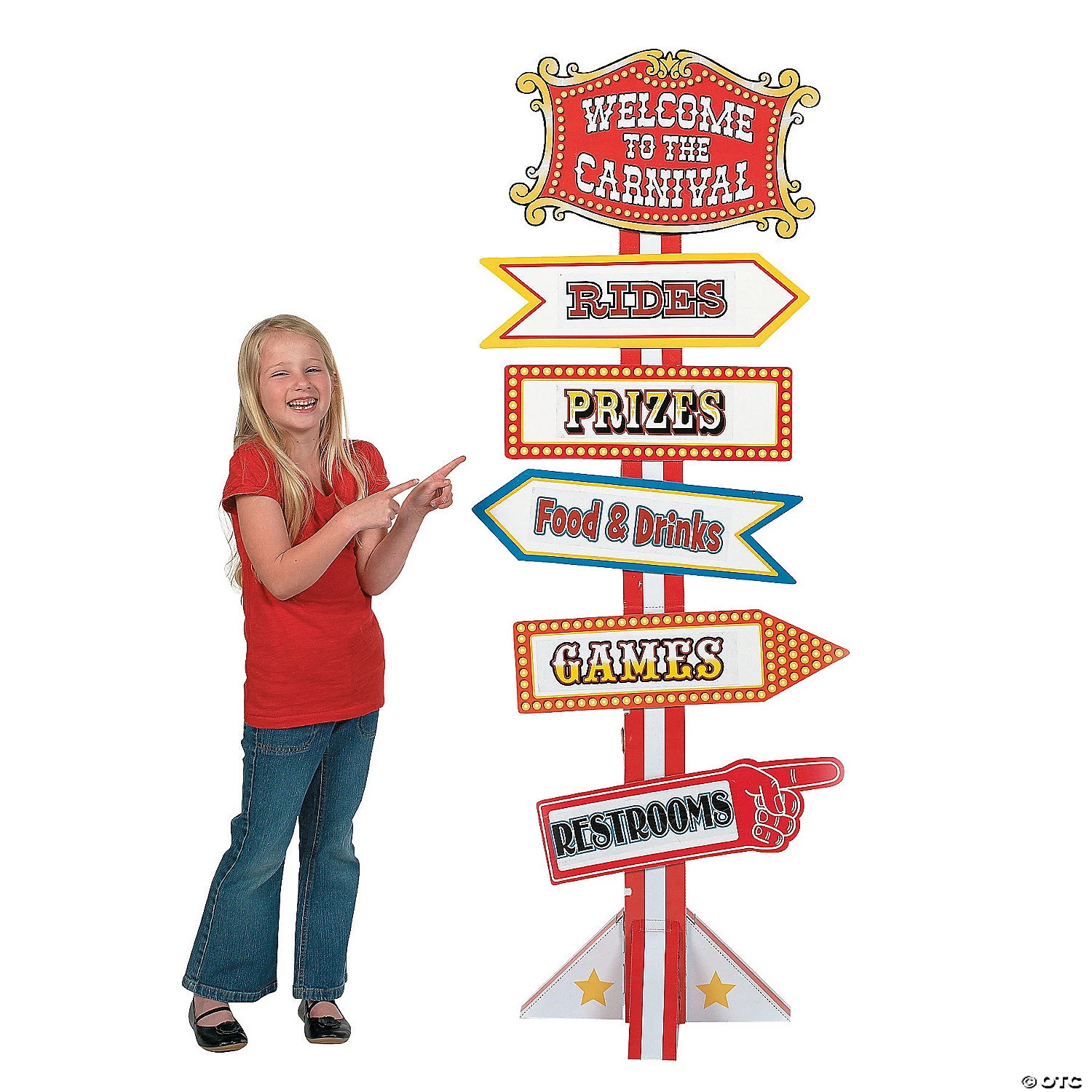 Big Top Directional Sign Cardboard Stand-Up 1 Big Top Directional Sign Cardboard Stand-Up