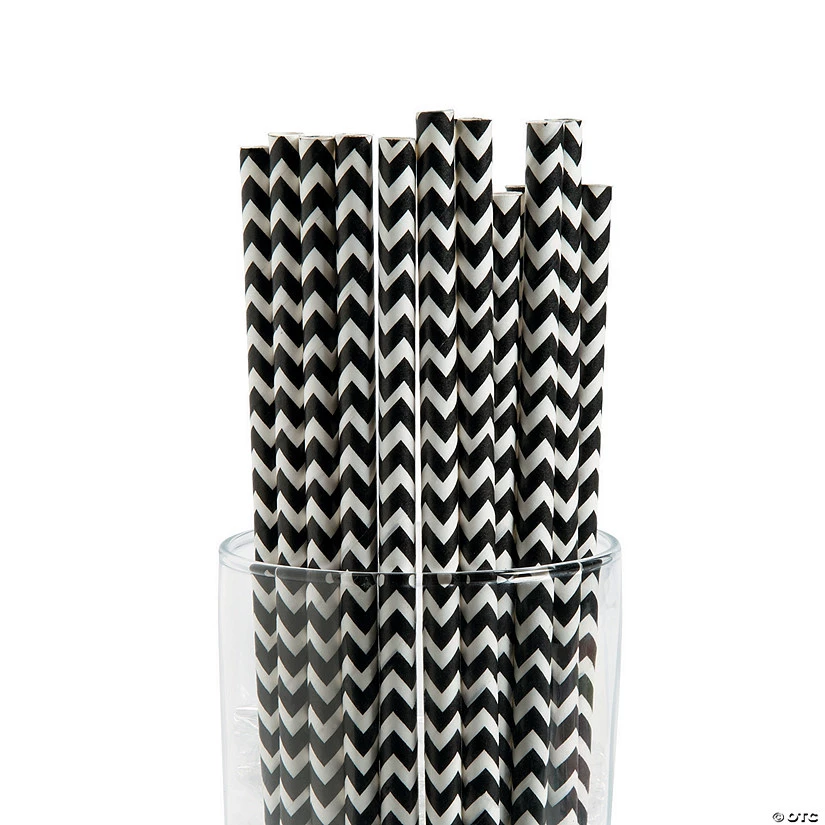 Chevron Paper Straws - 24 Pc. 1 Chevron Paper Straws - 24 Pc.