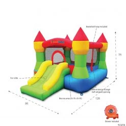 Bounceland Castle Bounce House with Hoop & Slide -Carnival Sales Store bounceland castle bounce house with hoop and slide14097506 a02