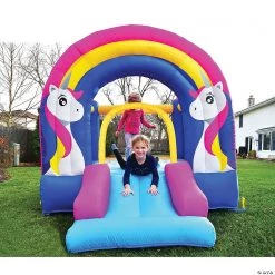 Bounceland Rainbow Unicorn Bounce House with Slide -Carnival Sales Store bounceland rainbow unicorn bounce house with slide14097508 a03
