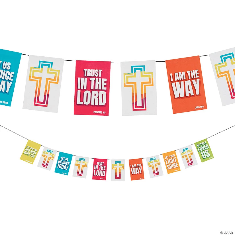 Bright Scripture Pennant Banner 1 Bright Scripture Pennant Banner