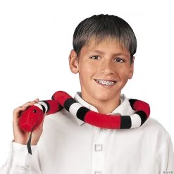 Carnival Sales Store -Carnival Sales Store bright striped stuffed snakes 12 pc 6 1360 a01