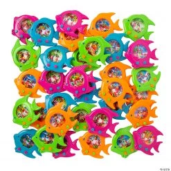 Bulk Fish-Shaped Ring Toss Water Games - 60 Pc.