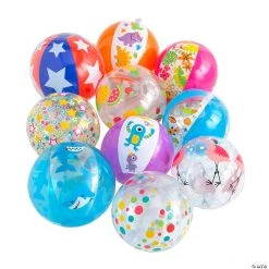 Bulk Inflatable 5" Mega Mini Beach Ball Assortment - 100 Pc.