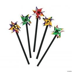 Bulk Mini Metallic Two-Tone Pinwheels - 72 Pc.