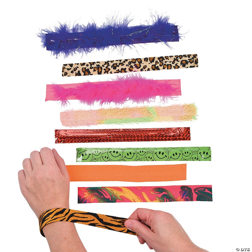 Bulk Slap Bracelet Assortment - 100 Pc. 1 Bulk Slap Bracelet Assortment - 100 Pc.