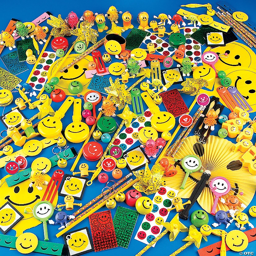 Bulk Smile Face Novelty Assortment - 250 Pc. 1 Bulk Smile Face Novelty Assortment - 250 Pc.