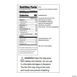 Candy-Filled Straws - 240 Pc. 5 Candy-Filled Straws - 240 Pc. -Carnival Sales Store candy filled straws 240 pc k18 a05