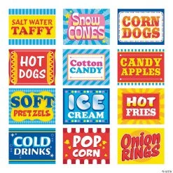 Carnival Food Signs - 12 Pc.