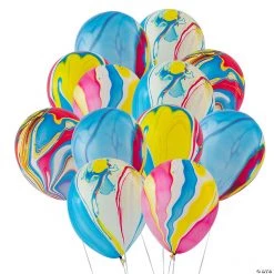 Colorful Marble 11" Latex Balloons - 12 Pc.