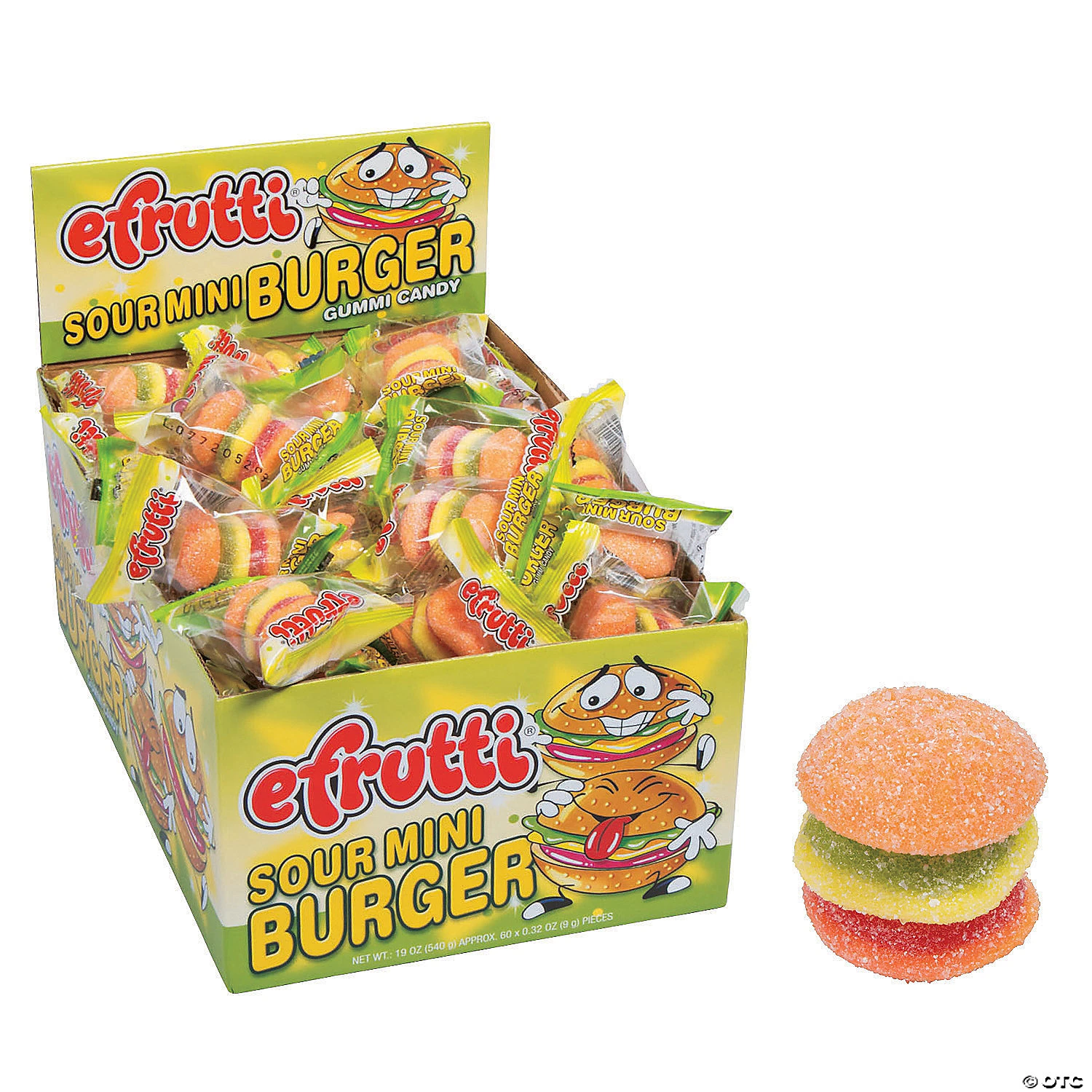 Efrutti® Mini Burger Sour Gummi Candy - 60 Pc. 1 Efrutti® Mini Burger Sour Gummi Candy - 60 Pc.
