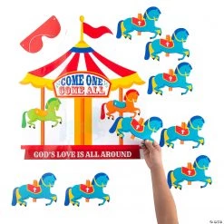 Faith Pin the Horse on the Carousel Game