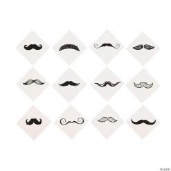 Fingerstache Temporary Tattoo Assortment - 72 Pc.