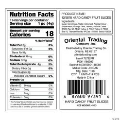 Fruit Slices Hard Candy - 114 Pc. -Carnival Sales Store fruit slices hard candy 114 pc 12 3878 a05