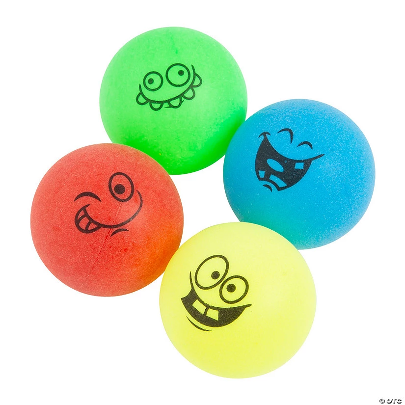 Funny Faces Table Tennis Balls - 12 Pc. 1 Funny Faces Table Tennis Balls - 12 Pc.