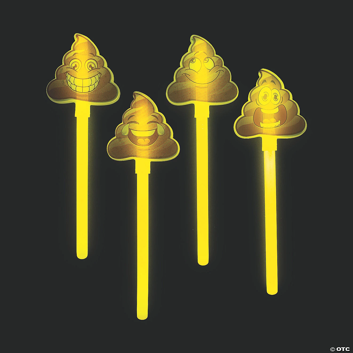 Glow Poop Emoji Wands - 12 Pc. 1 Glow Poop Emoji Wands - 12 Pc.