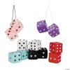 Hanging Plush Dice - 12 Pc.