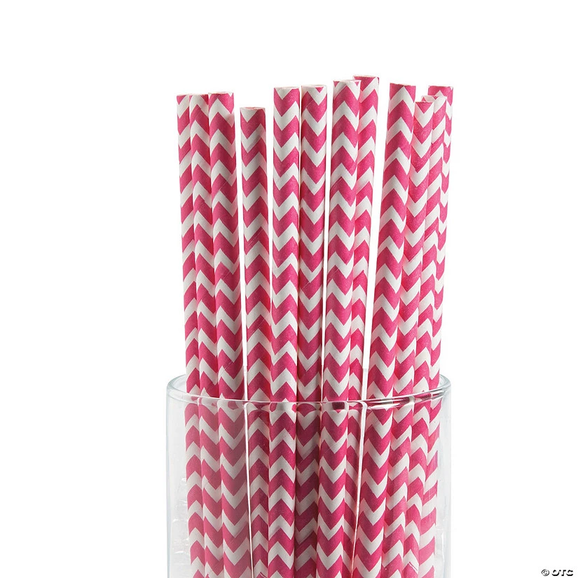 Chevron Paper Straws - 24 Pc. 1 Chevron Paper Straws - 24 Pc.