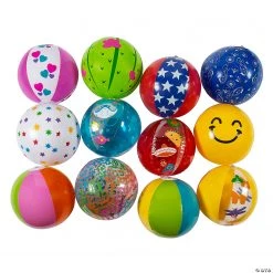 Inflatable 11" Medium Beach Ball Assortment - 25 Pc.