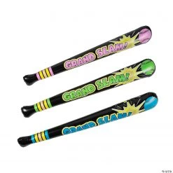 Inflatable 37" Neon Super Bats - 12 Pc.