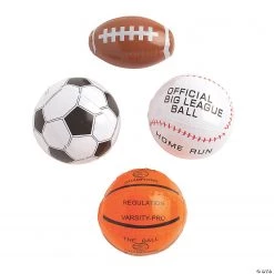 Inflatable Mini Sport Ball Assortment - 12 Pc.