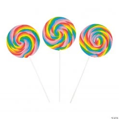 Jumbo Swirl Lollipops - 6 Pc.