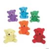 Mini Bright Stuffed Bears - 12 Pc.
