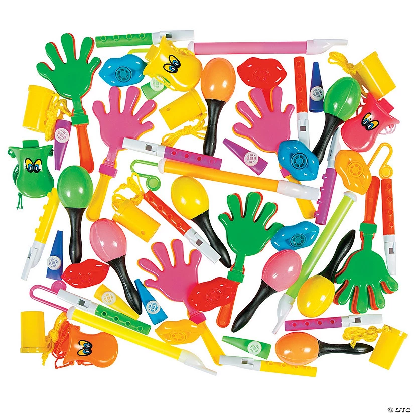 Noisemaker & Musical Instrument Novelty Assortment - 50 Pc. 1 Noisemaker & Musical Instrument Novelty Assortment - 50 Pc.