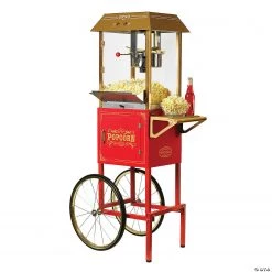 Nostalgia 59" Vintage 10-Ounce Popcorn Cart - Red