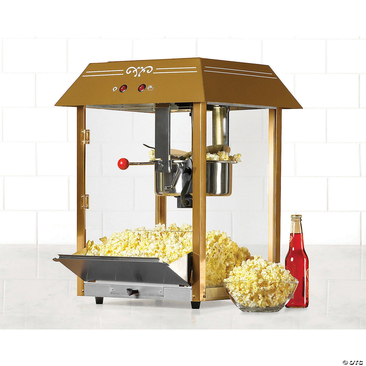 Nostalgia 59" Vintage 10-Ounce Popcorn Cart - Red 2 Nostalgia 59" Vintage 10-Ounce Popcorn Cart - Red - Image 2