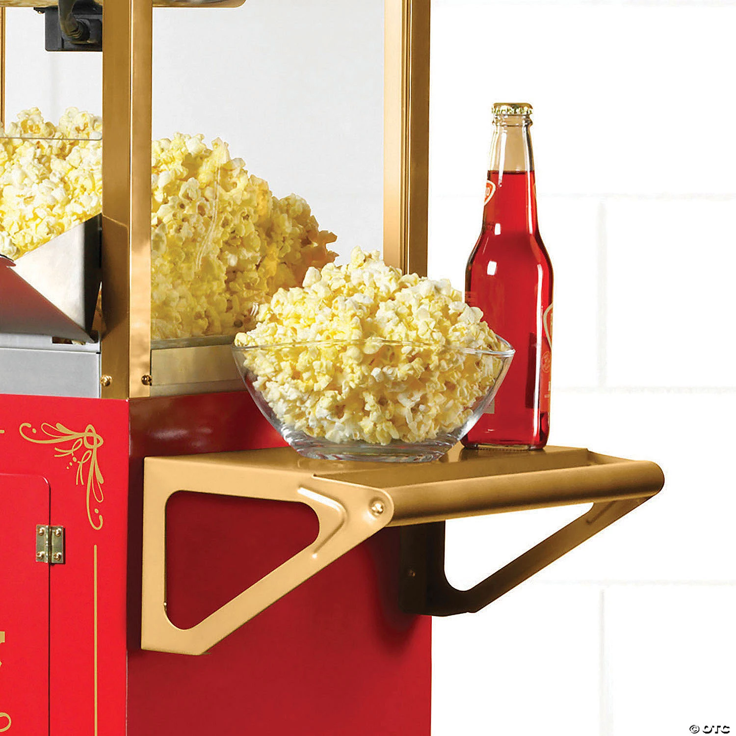 Nostalgia 59" Vintage 10-Ounce Popcorn Cart - Red 4 Nostalgia 59" Vintage 10-Ounce Popcorn Cart - Red - Image 4