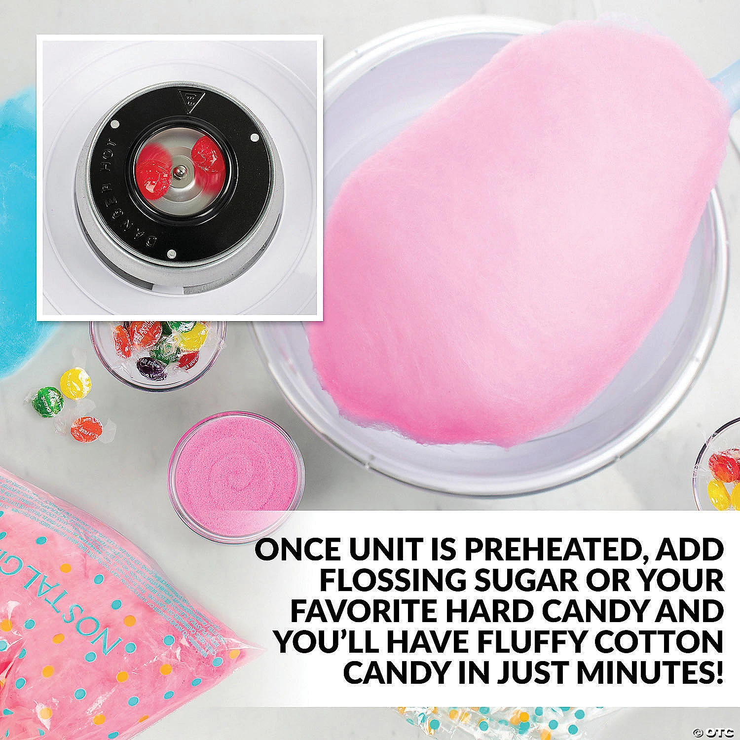 Nostalgia Retro Cotton Candy Maker, Pink 3 Nostalgia Retro Cotton Candy Maker, Pink - Image 3