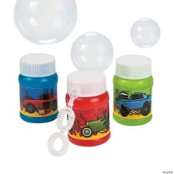 Plastic Race Car Mini Bubble Bottles - 24 Pc.