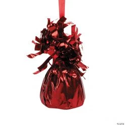Red Metallic Balloon Weights - 12 Pc.