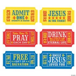 Religious Giant Carnival Ticket Cutouts - 6 Pc.