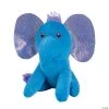 Shiny Eared Stuffed Elephants - 12 Pc.