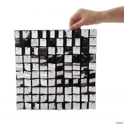 Silver Sequin Shimmer Wall Panels - 4 Pc.