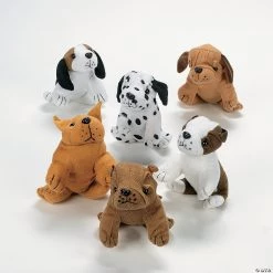Sitting Stuffed Dogs - 12 Pc. -Carnival Sales Store sitting stuffed dogs 12 pc 6 1310 bv