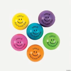 Smile Jesus Loves You Mini Bouncy Balls - 48 Pc. -Carnival Sales Store smile jesus loves you mini bouncy balls 48 pc 39 1253 ip