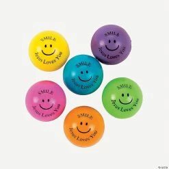 Smile Jesus Loves You Mini Bouncy Balls - 48 Pc. -Carnival Sales Store smile jesus loves you mini bouncy balls 48 pc 39 1253 p