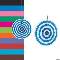 Stripe Hanging Fans - 6 Pc.