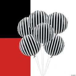 Striped 18" Mylar Balloons - 6 Pc.